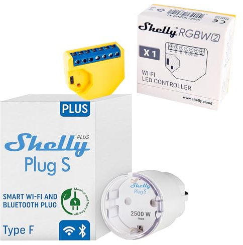Shelly Plus Plug S + Shelly RGBW2