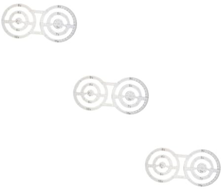 SEWACC 3St Nähschablone Lineal round ruler bastelzubehör schneiderlineal Schneidelineal Handarbeitszubehör Patchwork-Lineal Quiltlineal Nählineal Lineal zur Herstellung von Kleidern