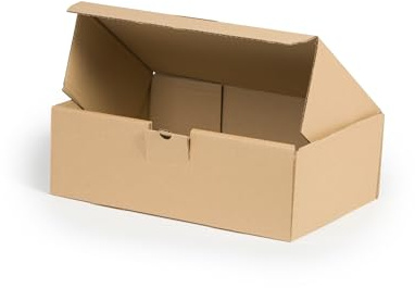 WePack 50 Stück Maxibriefkartons 300x200x150 mm Maxibrief Versand Post Faltschachtel 1-Wellig 400g Braun Postkarton Versandschachtel Paket Päckchen Versandkarton warensendung