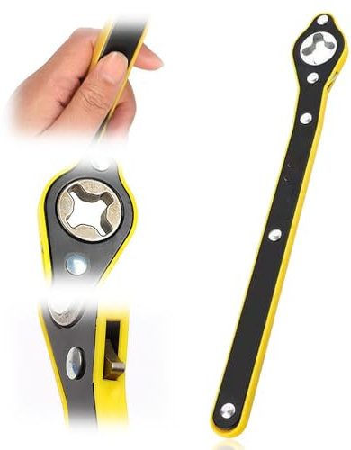 Radmutternschlüssel Motorradheber Auto Wagenheber Ratsche 360°Aktivitätskopf Ratschenschlüssel Steckschlüssel Radmutternschlüssel für Alle Scherenwagenheber (# 01)