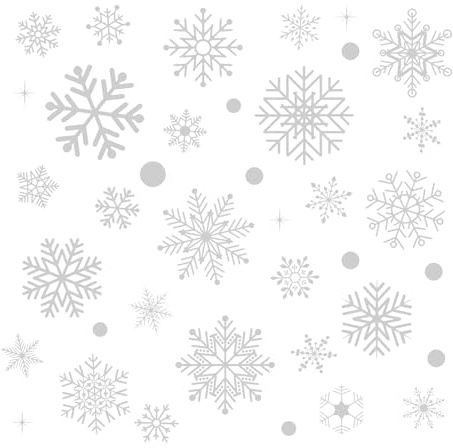 197 Stück Schneeflocken Fensterbilder Weihnachten Selbstklebend | Elektrostatische Haftende Schneeflocken Aufkleber, Weiß Fensterdeko Weihnachten für Winter Fenster Weihnachten deko