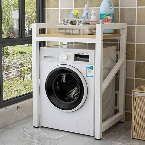 JGJSQYY Armario para Lavadora de Tambor, Kits apilables de Soporte para Lavadora y Secadora, Unidad de Almacenamiento para Lavadora, Estante de Almacenamiento para Lavadora de Altura Ajustable
