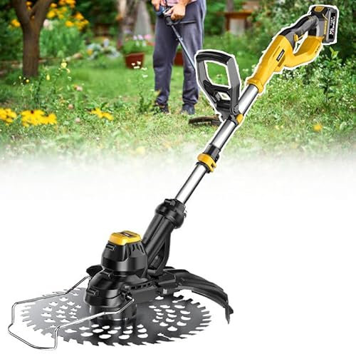 WEIMILOR Tagliabordi e bordatore per Prato Senza Fili | Diametro di Taglio 3 cm | 5 Angoli Regolabili | 52 Db Ultra Silenzioso per Il Giardinaggio mattutino,1battery