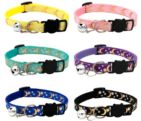 OAOSDH 6 Pièces De Colliers pour Animaux De Compagnie, Cols Mignons, Colliers Réglables, Colliers Durables, Fournitures pour Animaux De Compagnie.