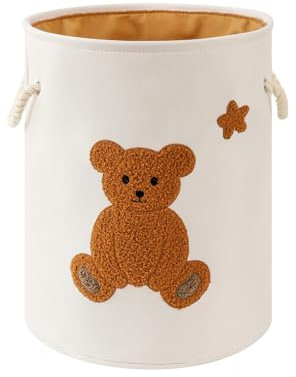 Panier à linge pour enfants, Panier pour chambre de bébé, Panier à linge pour bébé, Paniers de rangement pour peluches et jouets, Paniers pour chambre de tout-petit, Paniers à linge sale (Ours)