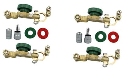 Amosfun 2 Ensembles Borne de Batterie avec Coupure Sécurisée pour Protection Électrique et Déconnexion Facile Câbles et Accessoires Fuite et Haute Conductivité