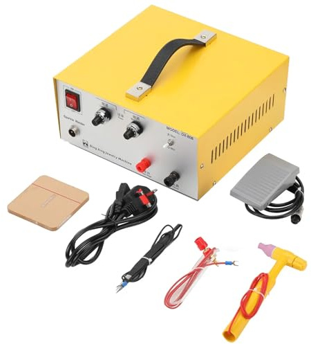 LXJBBD Jewelry Spot Welding Machine Pulse Spot Welder 80A with Foot Pedal for Gold Silver Platinum - Ideal for Household DIY Projects