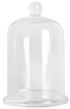 FUNOMOCYA Cloche en Verre Transparent Grosse Taille Résistante à La Chaleur Couvre-Bougies Fonction Anti-Vent pour Décoration Intérieure Maison