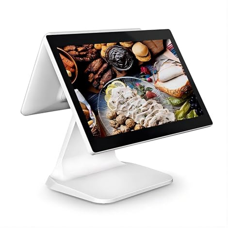 Système POS Tout-en-Un à écran Tactile de 15,6 Pouces Systèmes POS Hors Ligne à Double écran for Caisse enregistreuse POS pour Le Commerce de détail(11.6 J1900 4G 64G)