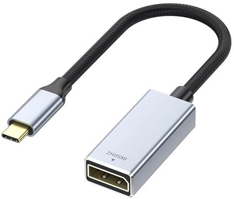 DUOBAGMA Cable trenzado USB 3.1 tipo C a Displayport 8 K @ 60 Hz DP 1.4 4K 120 Hz HDR USB C Display Port Video Adaptador para MacBook Pro Air M1