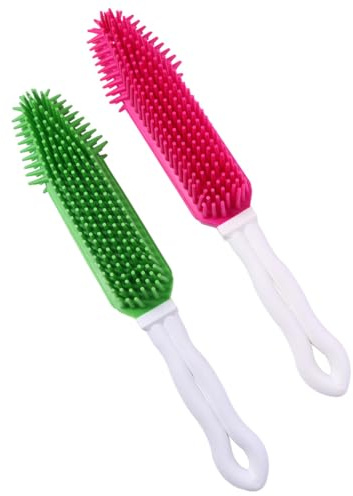 Hohopeti Spazzola Adesiva Levapelucchi per Animali Domestici 2 Unitá in Silicone Effetto Massaggiante per Cani, Facile da Pulire e Utilizzare