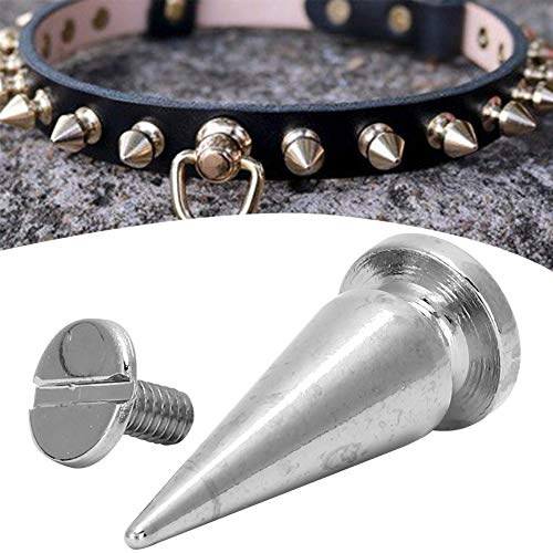 Qcwwy 10 Stück 10 X 26 Mm für Lederjacke, Schuhe, Taschen, Unisex, Dekoration, Nietenwerkzeug, Röhrenförmige Metallnieten, Kupfer-Punk-Nieten für -Mode (10 * 26mm Silber)