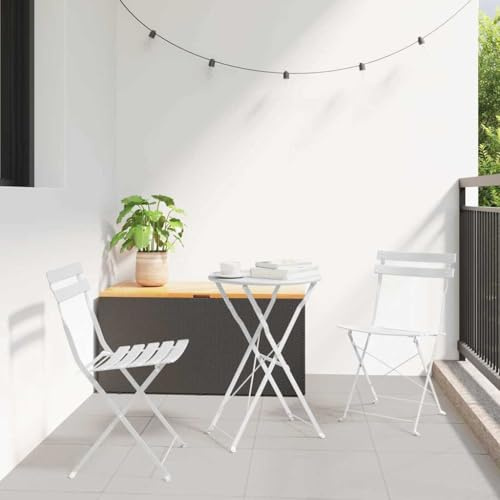 KTHLBRH Klappstuhl für den Außenbereich mit robustem Metallgestell und rechteckigem Design für Terrasse und Terrasse, faltbar und leicht, einfache Montage und Lagerung, ideal