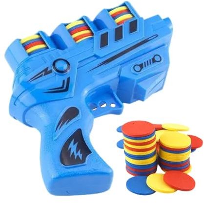 Msioytog Schaumpistolen mit 25 Scheiben Shootern, sichere Karottenscheiben für spannende Outdoor Aktivitäten und Partyspaß