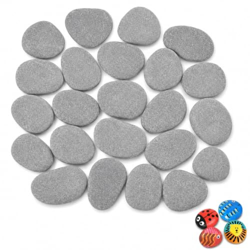 25 ciottoli per pittura, pietre lisce naturali da 3-5 cm per pittura