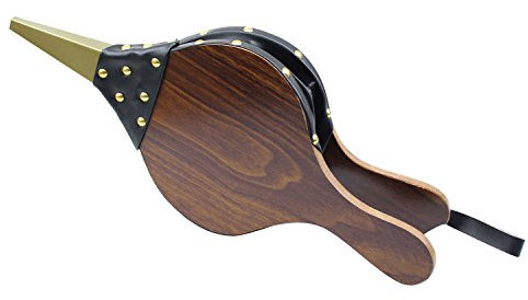 DYWISHKEY Bellows, Fireplace Bellows 15 Inch x 6.5 Inch, Air Bellow Fireplace Blower Leather Bellows Fire Bellows for Fireplaces, BBQ and Camping, Bellow with Hanging Leather Strap