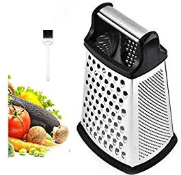 Yicare Käsereibe Küchenreibe Gemüsereibe Kartoffelreibe Vierkantreibe Edelstahl Reibe Groben und Feinem Raspeln für Obst Gemüse Karotten Käse Spülmaschinen