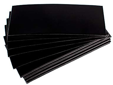 25 Stück Magnet-Etiketten in Farbe (schwarz, Länge 5 cm – Breite 4 cm)
