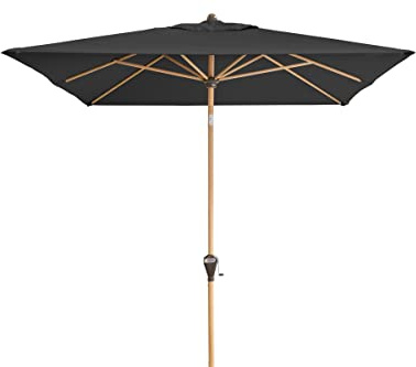 Doppler Kurbelschirm 'Alu-Wood Ultra', anthrazit, ca. 300 x 200 cm