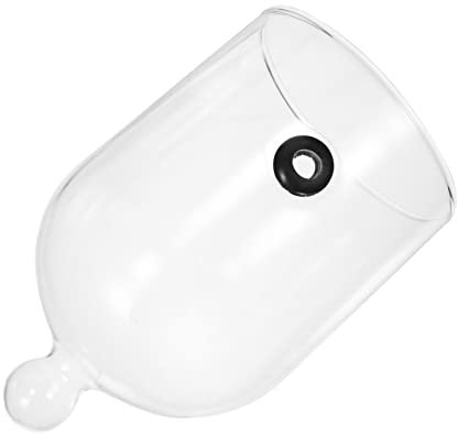 Cabilock 1pc Glass Hood Bakery Dessert Microwave Splatter Cover Glass Dishes Dome Food Dome for Smoker Cake Dish Cover mini Cake Pans Bread Paper Cup dust