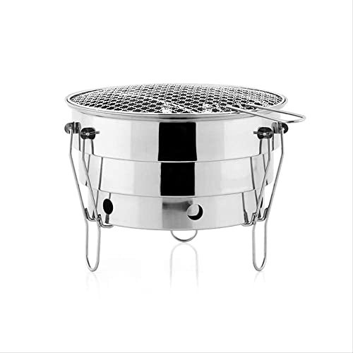Barbecue Holzkohlegrill Heimgrill Grillkorb, Kleiner Grill Bardes Edelstahl Outdoor Tragbarer Grill Picknick Klappbarer Holzkohleofen Backnetz Campingausrüstung