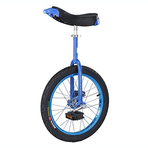 Einrad mit Farbiger Felge aus Aluminiumlegierung für Outdoor-Sport, Fitness, Training, Gesundheit für Erwachsene, Anfänger (Farbe: Blau, Größe: 18 Zoll), resistent