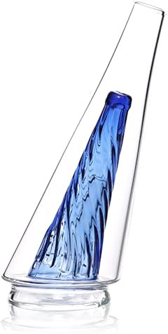 Bunte Glasflasche, Glasdekorationen für Zuhause, zum Einsetzen von getrockneten Blumen, kleine Glasvasen, Schreibtischdekorationen (blau)