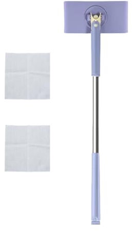 Trapeador seco, trapeador plano portátil con toallas de limpieza, trapeador de piso de madera dura, trapeador seco y húmedo, juego de fregona de limpieza para suelos de madera dura laminada