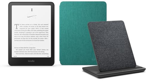 Kindle Paperwhite Signature Edition (versione 2024) da 32 GB senza pubblicità, una copertura in tessuto Amazon e un dock di ricarica wireless Made for Amazon