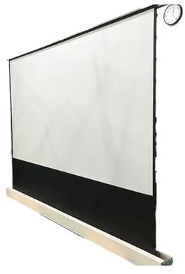MNEVZX screen Screen 80-150 Inch Electric Motorized HD/4K Home Cinema White Floor Rising Projector Screen Projection Screens(150 inch)