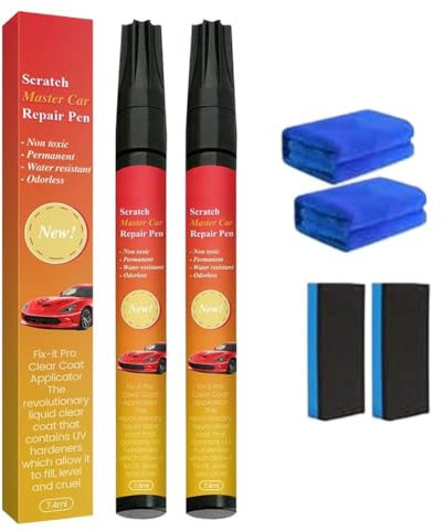 Magischer Stift für alle Autos zum Entfernen von Auto-Kratzern, Auto-Kratzer-Entferner, Auto-Kratzer-Entferner-Stift mit Schwammtuch, magischer Stift