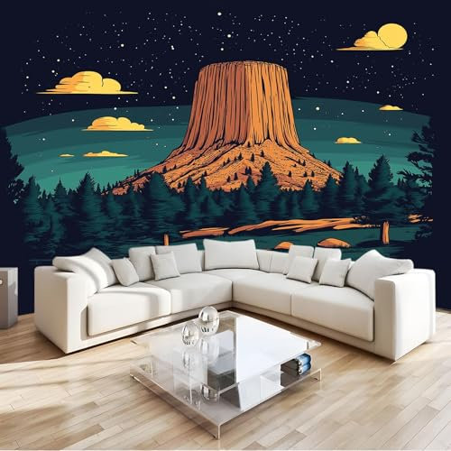 Fototapete Geheimnisvoller Wald dunkel Tapete Wandtapete Wanddeko Design 350x256 cm Mustertapete Wand Dekoration Wohnzimmer Schlafzimmer Büro Flur