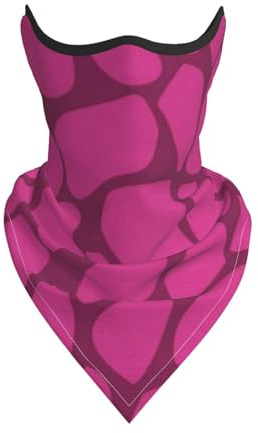 Imprimé animal girafe rose,Masque de sport coupe-vent Bandana Cache-cou Bouclier facial Bandeau Cache-cou Tube