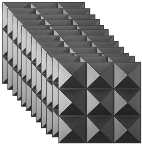 Pannelli da parete 3D, pannelli 3D, pannelli da parete in PVC, per castagne d'acqua, pannelli da parete 3D, pannelli da gioco, pannelli da parete conici, carta da parati, colore nero, per soggiorno