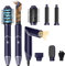 5 en 1 Cepillo de Aire Caliente & Air Styler [60,000 RPM] Secador de Pelo Ionico con 2 Aire Auto Cilindros Rizadores, Voluminizador, Cepillo Redondo, Alisador, para Todo Tipo de Cabello, Azul/Plata