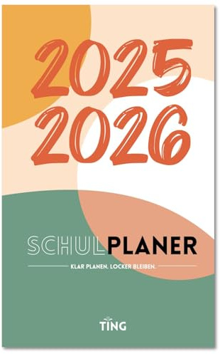 TING Schulplaner 2025/2026 | Schülerkalender 25/26 & Hausaufgabenheft | Kalender 2025 2026 für Teenager & Mittelstufe | Planer mit QR-Codes & Zitaten | 28,3 x 18,2 cm