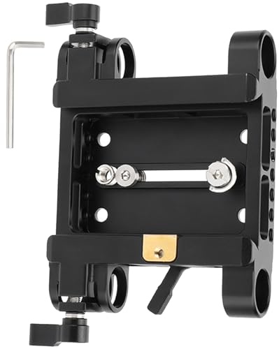 Abrazadera de tubo de doble agujero resistente de 19 mm, placa de liberación rápida, placa inferior deslizante para equipo de fotografía, abrazadera de liberación rápida de cámara de aluminio