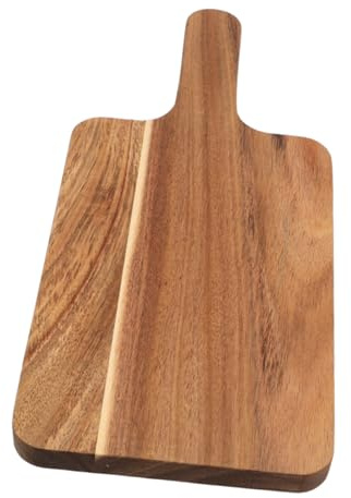VERDANVERSE Tabla de Cortar Madera con Mango Pequeña Tabla Charcutería Portátil para Pizza Queso y Verduras Bandeja Rústica para Servir Snacks y Ensaladas