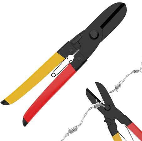 Cisailles À Tôle | Cisailles à Coupe Droite,Ciseaux Aviation Tôle Avec Verrou Sécurité Et Poignée Antidérapante | pour Bricolage Atelier Chantier Réparation Carrosserie Maintenance