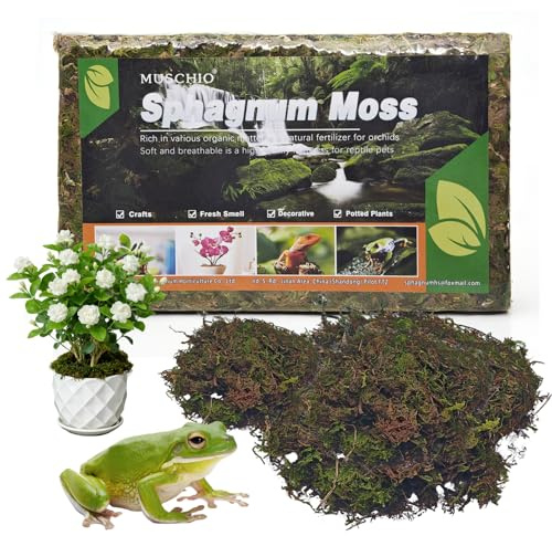 150g Sphagnum Moos für Pflanzen, Natürliches Torfmoos Blumenerde Zimmerpflanzen, Anzuchterde für Fleischfressende Pflanzen, Orchideenerde, Sukkulenten, Reptilien, Garten, Terrarien