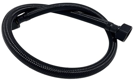 Balneo PEX-Anschlussschlauch 3/8 x 3/8, 30 cm, Schwarz | PEX-Innenschlauch, Kunststoffgeflecht, Messingeinsatz, Edelstahl-Überwurfmutter AISI 304, 3/8 x 3/8, 15 bar, 95 °C