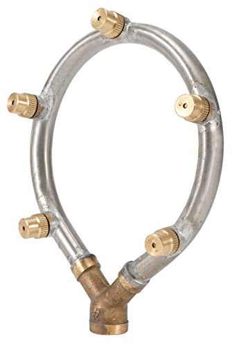 NOENNULL Spruzzatore Atomizzatore Circolare Regolabile per Irrigazione del Giardino, Irrigatore per Irrigazione in Acciaio Inossidabile per la Rimozione della Polvere, Ugello Nebulizzatore a 5 Teste