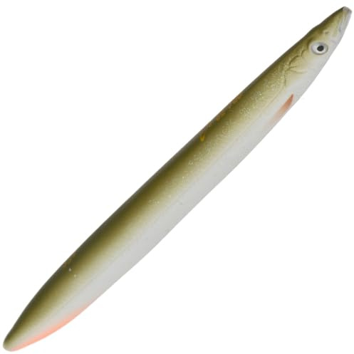Savage Gear Line Thru Sandeel - Meerforellenköder, Farbe:Matt White Tobis, Länge/Gewicht:15cm - 27g