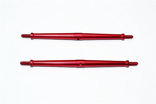 GPM Aluminum 4mm Clockwise And Anticlockwise Turnbuckles (Total Length 120.5mm - Both Side Thread 10mm) - 1Pr Red