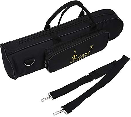 Trumpet Gig Bag, Oxford Tracolla regolabile in tessuto morbido con tracolla(Nero)
