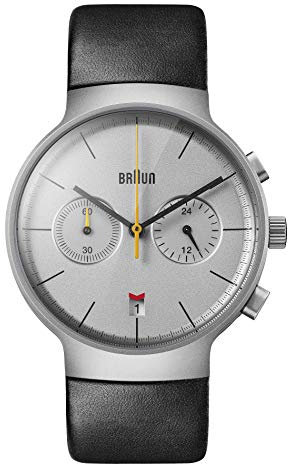 Braun Herren Analog Quarz Uhr mit Leder Armband BN0265SLBKG