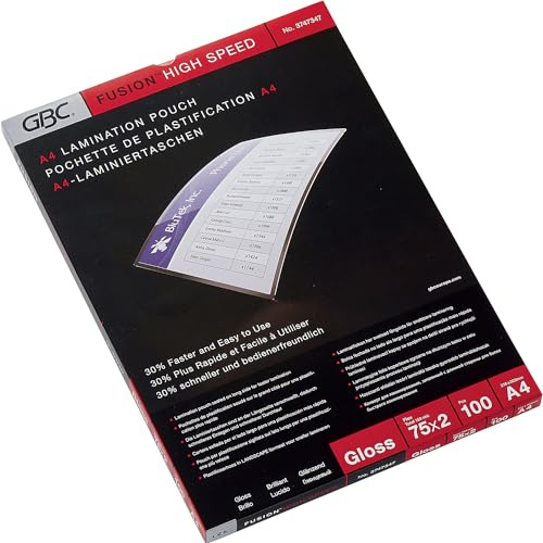 GBC | Laminierfolie HighSpeed™ glänzend | Folienstärke 75 µm | VE 100 Stk | für Format A4