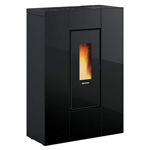 Extraflame 1283008 Marilena Plus AD Pelletofen Crystal Schwarz-Anthrazit/A+