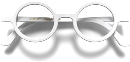 LONDON MOLE® Moley Occhiali da lettura | Leggi rotondi e fighi | Unisex femminile maschile | Cerniere a molla
