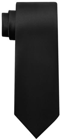 KOOELLE Men's Solid Color Formal Black Ties for Men